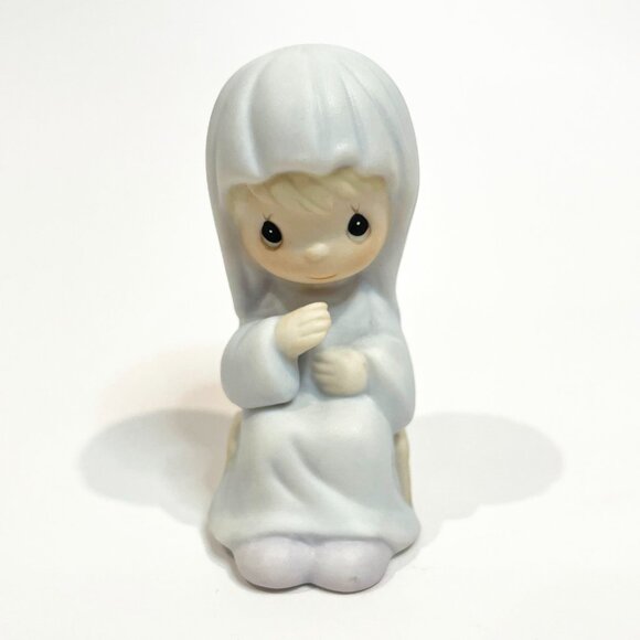 Precious Moments Come Let Us Adore Him 1982 Mother Mary Baby Jesus 2 Figurines - Picture 2 of 11